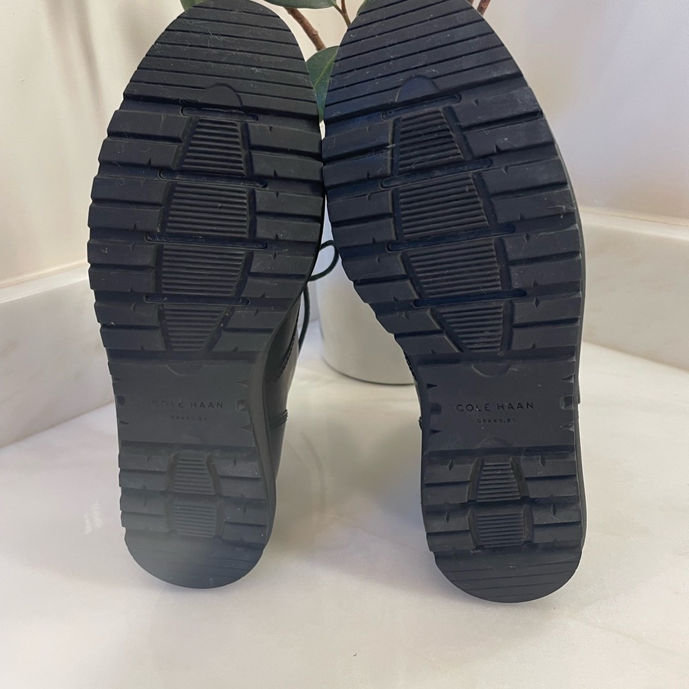 Women’s Cole Haan Grands Black Lace Up, Combat Style Boots. Size 8. Water Proof - Picture 5 of 8